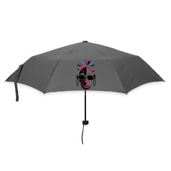 African mask with sunglasses - Umbrella (small) - grey - Front
