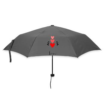 VALENTINE'S DAY. Bachelorette party. I LOVE YOU. I LOVE YOU. LOVE - Umbrella (small) - grey - Front