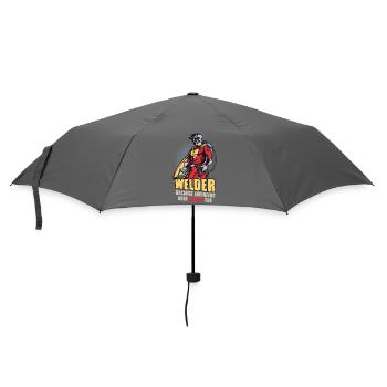 Schweißer Spruch Geschenke Für Metallbauer  - Regenschirm (klein) - Grau - Vorne
