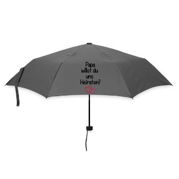Papa_Heiraten - Regenschirm (klein) - Grau - Vorne