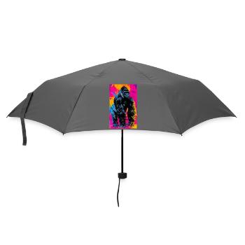 Gorilla - Regenschirm (klein) - Grau - Vorne