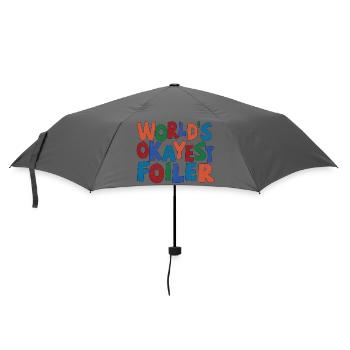 Worlds Okayest Foiler - Regenschirm (klein) - Grau - Vorne