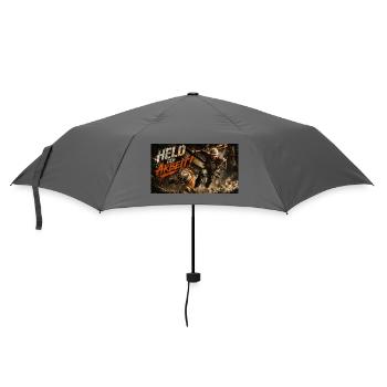 Held der Arbeit Tiger-Action - Regenschirm (klein) - Grau - Vorne