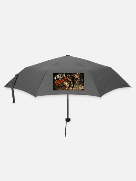 Held der Arbeit Tiger-Action - Regenschirm (klein) - Grau