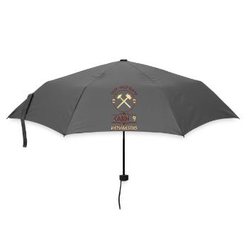 Cabin #9 in Camp Half Blood, Child of Hephaestus - Umbrella (small) - grey - Front