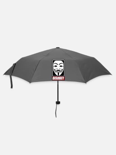 disobey | Farben änderbar - Regenschirm (klein) - Grau