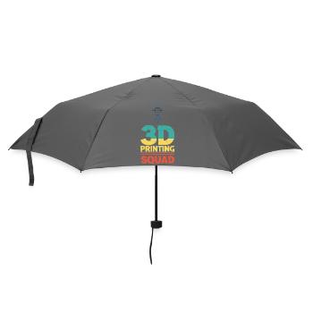 3D Printing Squad Maker Team Filament Fan Graphic - Regenschirm (klein) - Grau - Vorne