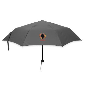 Silhouette de la Mère en couronne florale - Parapluie standard - bruyère - Devant