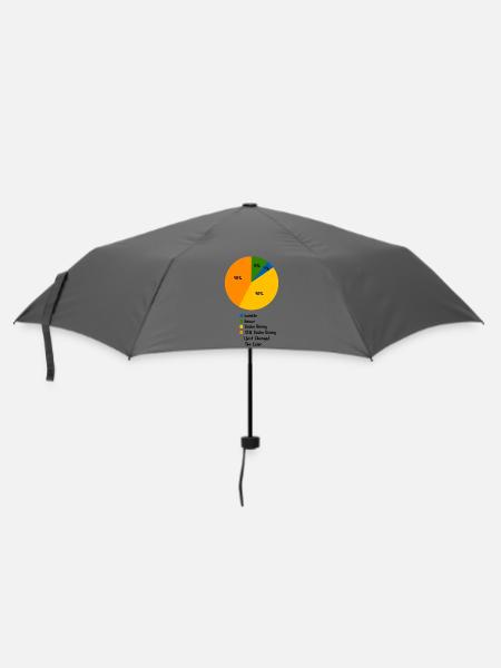 Lustiger Taucher-Tortendiagramm Sarkastischer Taucher - Regenschirm (klein) - Grau
