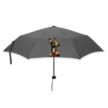 süßer Hund - Regenschirm (klein) - Grau - Vorne