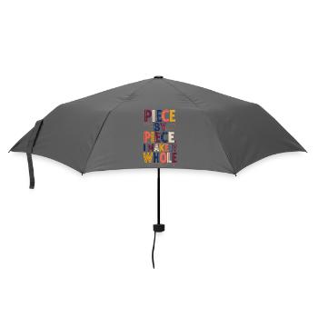 Frieden Stück für Stück Flickwerk - Regenschirm (klein) - Grau - Vorne