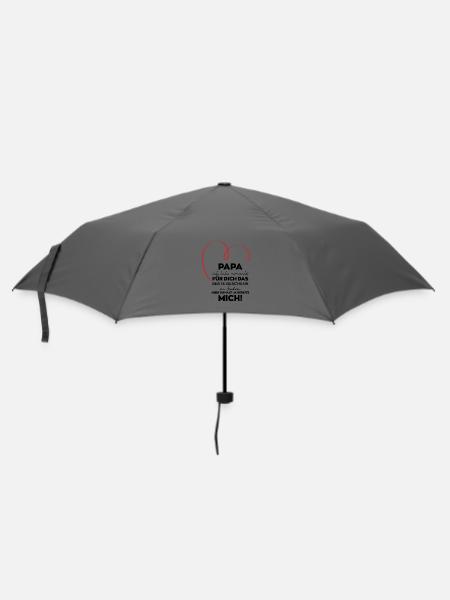 Papa lustiges Geschenk - Regenschirm (klein) - Grau