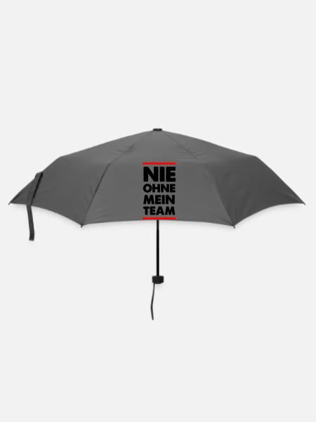 Nie Ohne Team - Regenschirm (klein) - Grau