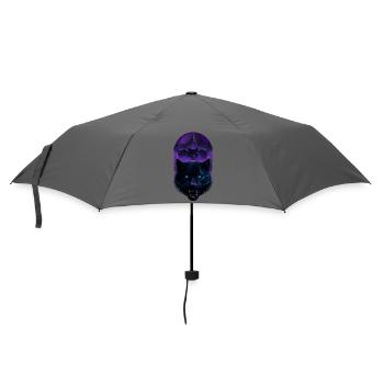 Das Design der violetten Mond der vier dunklen Kreaturen des Biests - Regenschirm (klein) - Grau - Vorne