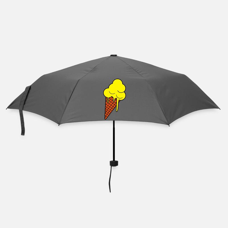 Schmelzendes Eis Pop Art - Regenschirm (klein) - Grau