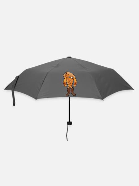 Strong Pie trägt Stiefel - Regenschirm (klein) - Grau