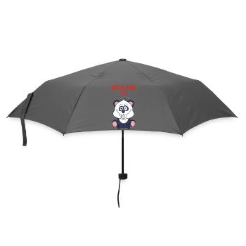 Panda am Wochenende - Regenschirm (klein) - Grau - Vorne