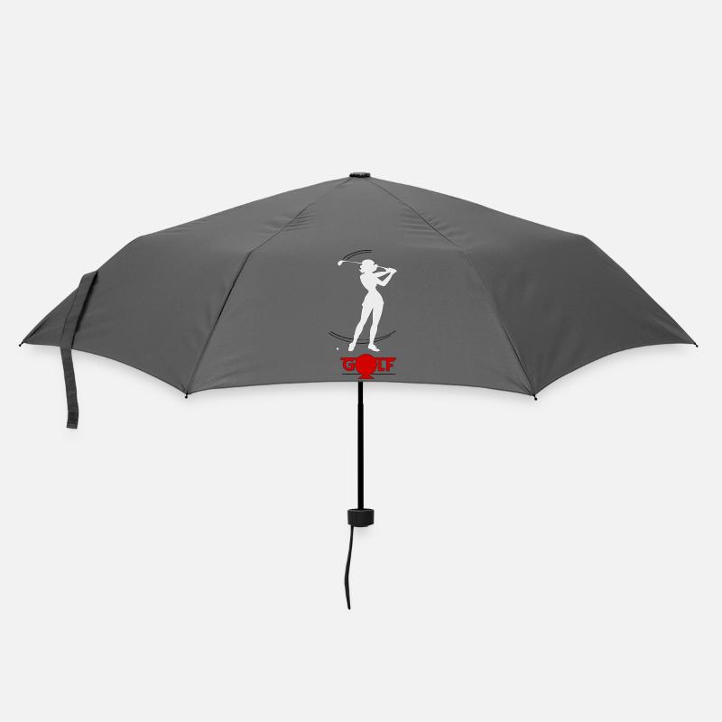 Retro-Golfer - Regenschirm (klein) - Grau