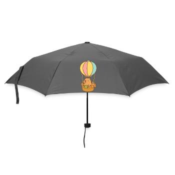 Capybara in a hot air balloon – sweet & relaxed 🎈 - Umbrella (small) - grey - Front