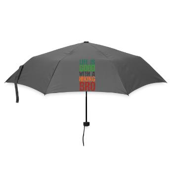 Wanderer Wandern Statement Naturliebhaber Klettern - Regenschirm (klein) - Grau - Vorne