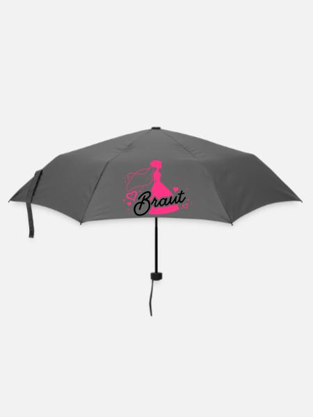 braut hochzeit - Regenschirm (klein) - Grau