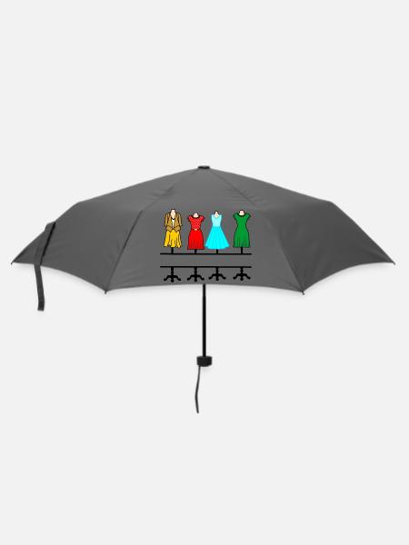Damenmode mit Textraum - Regenschirm (klein) - Grau