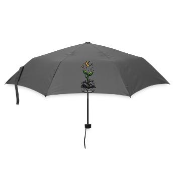 Grow in the Dark – Pixel-Art-Design - Regenschirm (klein) - Grau - Vorne