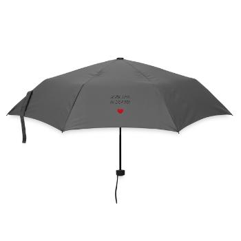 Schön, dass es dich gibt - Regenschirm (klein) - Grau - Vorne