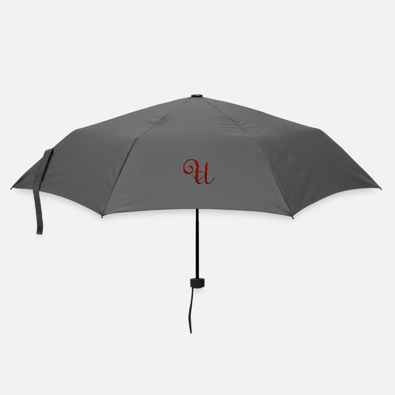 Gott Herz Goldschrift Ornament - Regenschirm (klein) - Grau