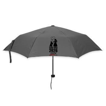 Game Over 2026 Hochzeit - Regenschirm (klein) - Grau - Vorne