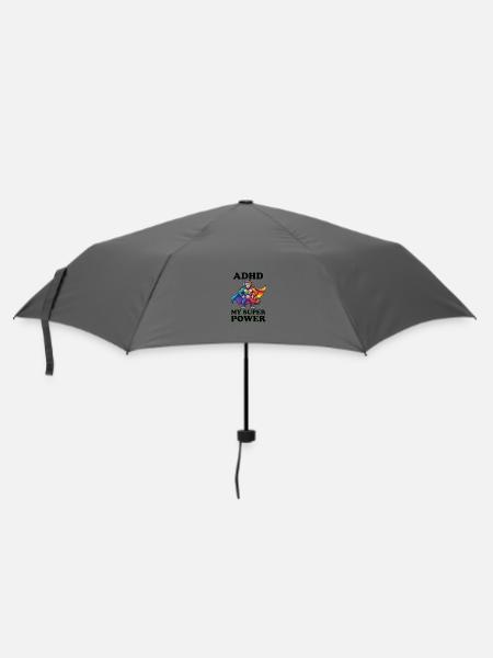 ADHD Super Power | SuperApe - Regenschirm (klein) - Grau