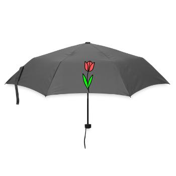 Tulip Flower Blossom Comic - Umbrella (small) - grey - Front