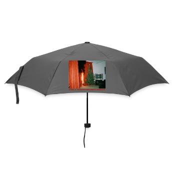 Chaotisches Weihnachtsfest - Regenschirm (klein) - Grau - Vorne