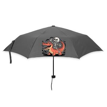 Cavalier squelette sur crocodile rouge - Parapluie standard - bruyère - Devant