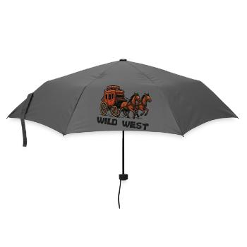 Wilde Western Kutsche - Regenschirm (klein) - Grau - Vorne