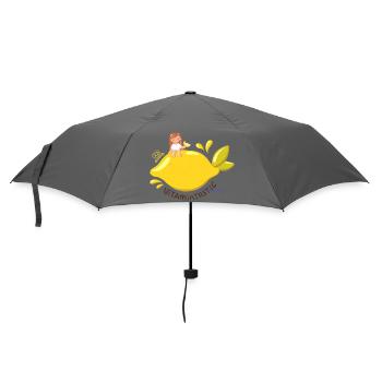 Vitamintastic Zitronen Girl - Regenschirm (klein) - Grau - Vorne