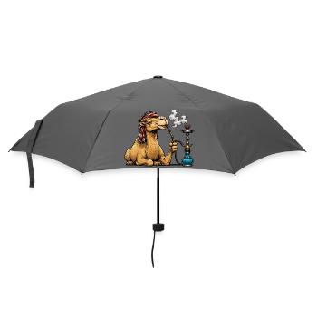 Camel with Shisha Cartoon - Umbrella (small) - grey - Front