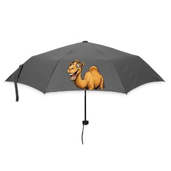 Dessin animé du chameau rieur - Parapluie standard - bruyère - Devant