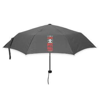 Ich liebe  Bull Terrier - Regenschirm (klein) - Grau - Vorne