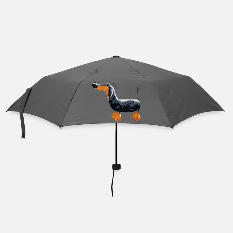 Da steht ein Dackel - Regenschirm (klein) - Grau