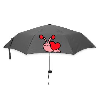 Snail Heart Snail Shell Cute Love Romantic - Umbrella (small) - grey - Front