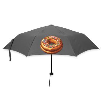 Pixel Donut  - Regenschirm (klein) - Grau - Vorne