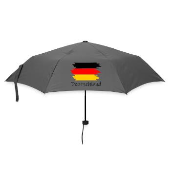 Deutschland, deutsche Flagge  - Regenschirm (klein) - Grau - Vorne