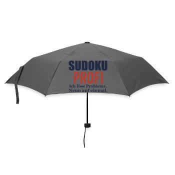Sudoku Profi – Ich löse Probleme - Regenschirm (klein) - Grau - Vorne