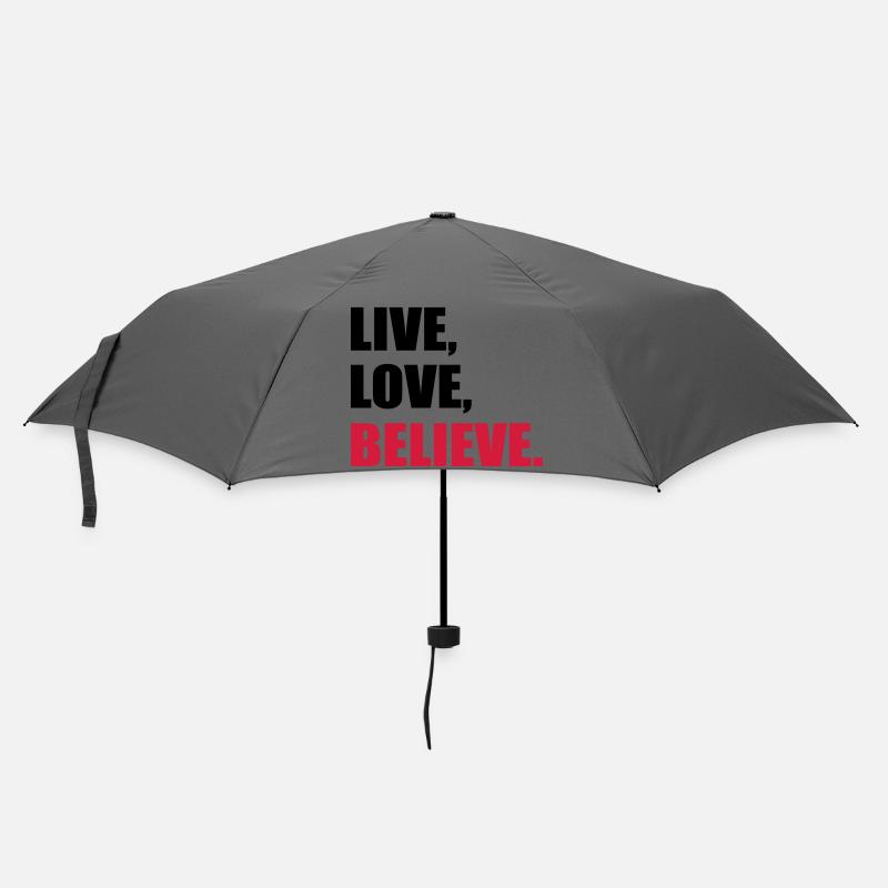Glaube - Regenschirm (klein) - Grau