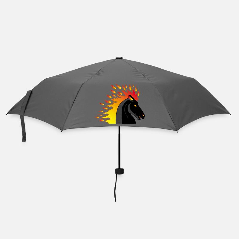 Feuerpferd - Regenschirm (klein) - Grau