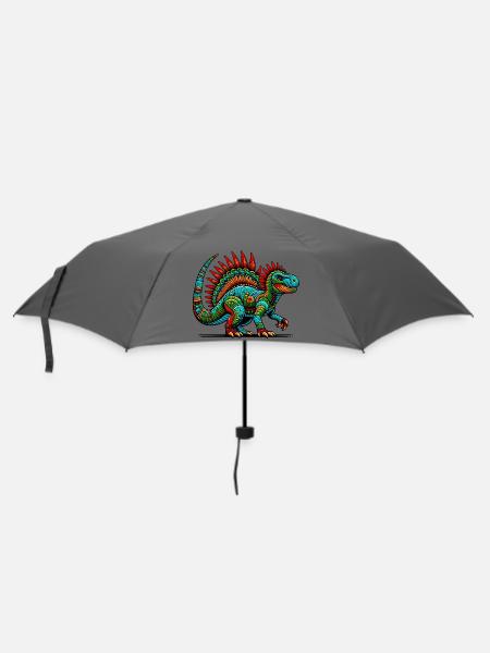 Dinosaurier - Regenschirm (klein) - Grau