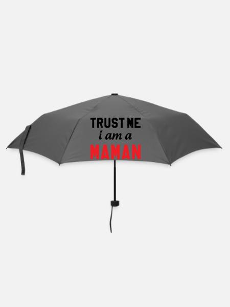 Trust me I am Maman - Umbrella (small) - grey