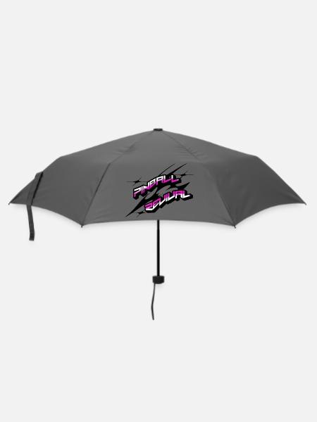 Pinball Revival Neon Retro - Regenschirm (klein) - Grau