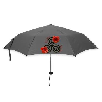 Celtic Mohn - Regenschirm (klein) - Grau - Vorne